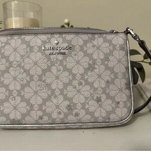 Kate Spade Silver Floral Bag